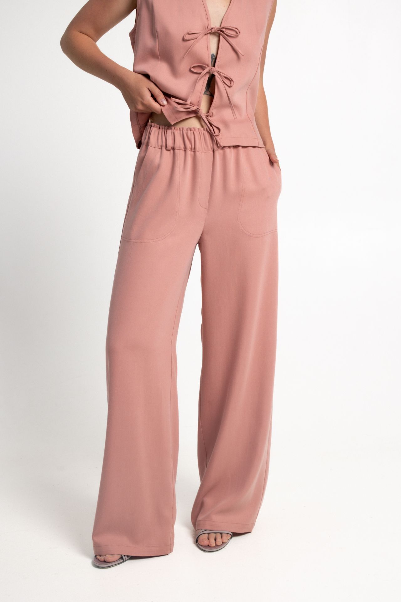 Spodnie Uno Dusty Pink - obrazek 3