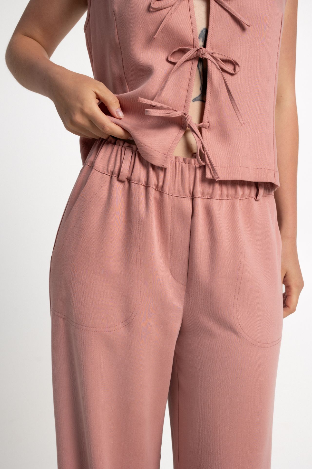 Spodnie Uno Dusty Pink - obrazek 4