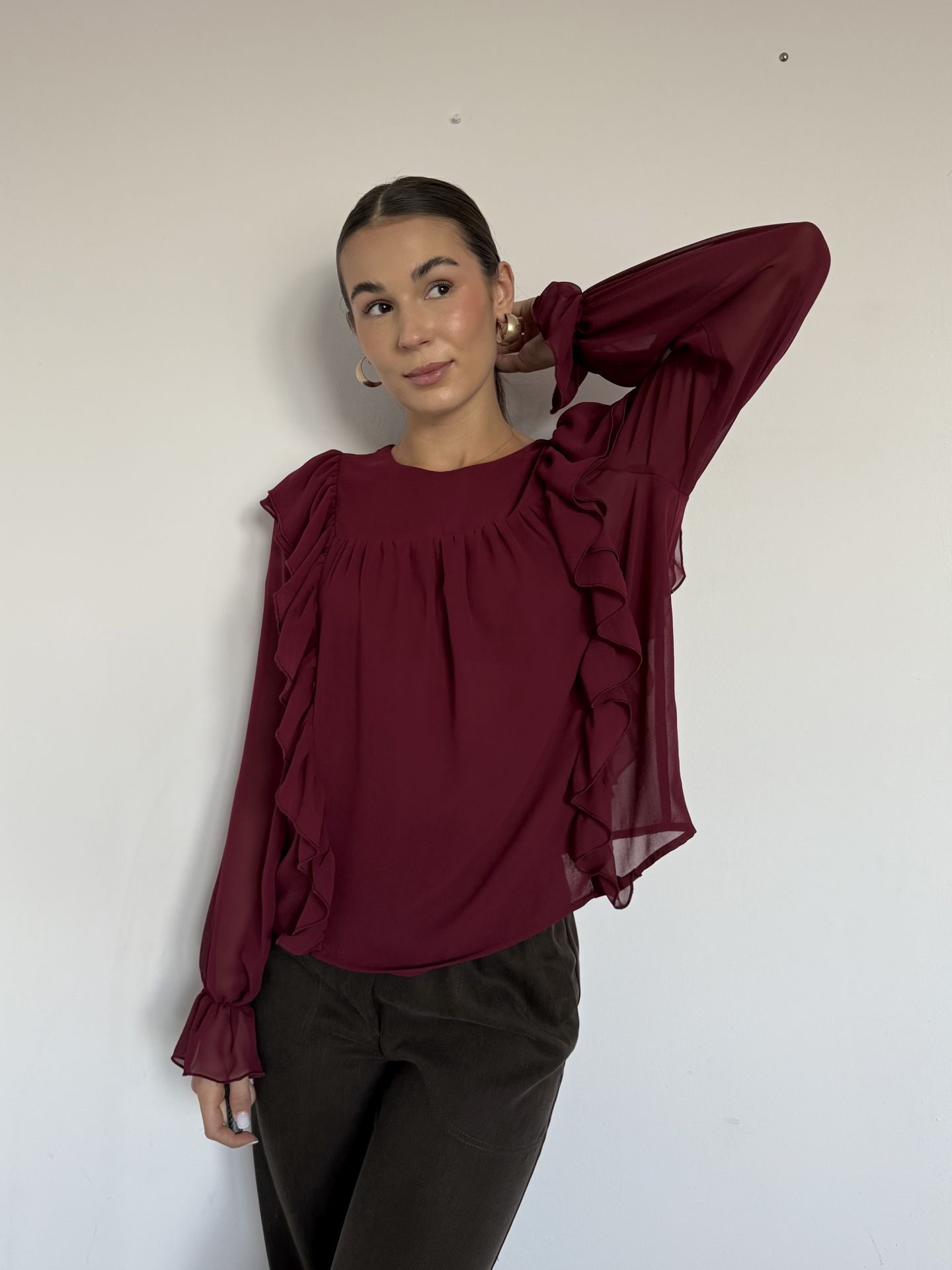 Bluzka Anna (bordowa) - obrazek 3
