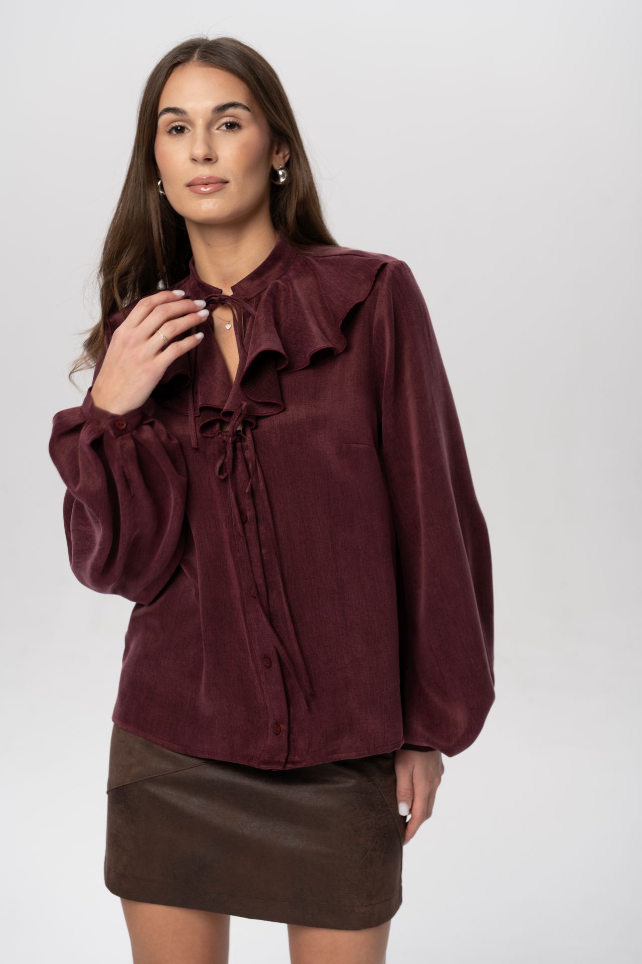 Bluzka Amina (bordo) - obrazek 3
