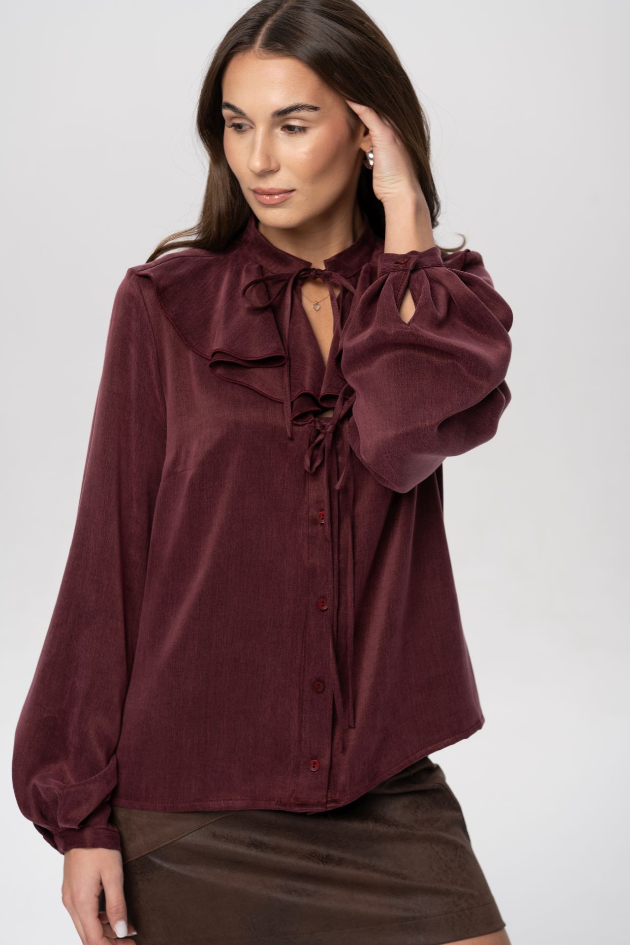 Bluzka Amina (bordo) - obrazek 4