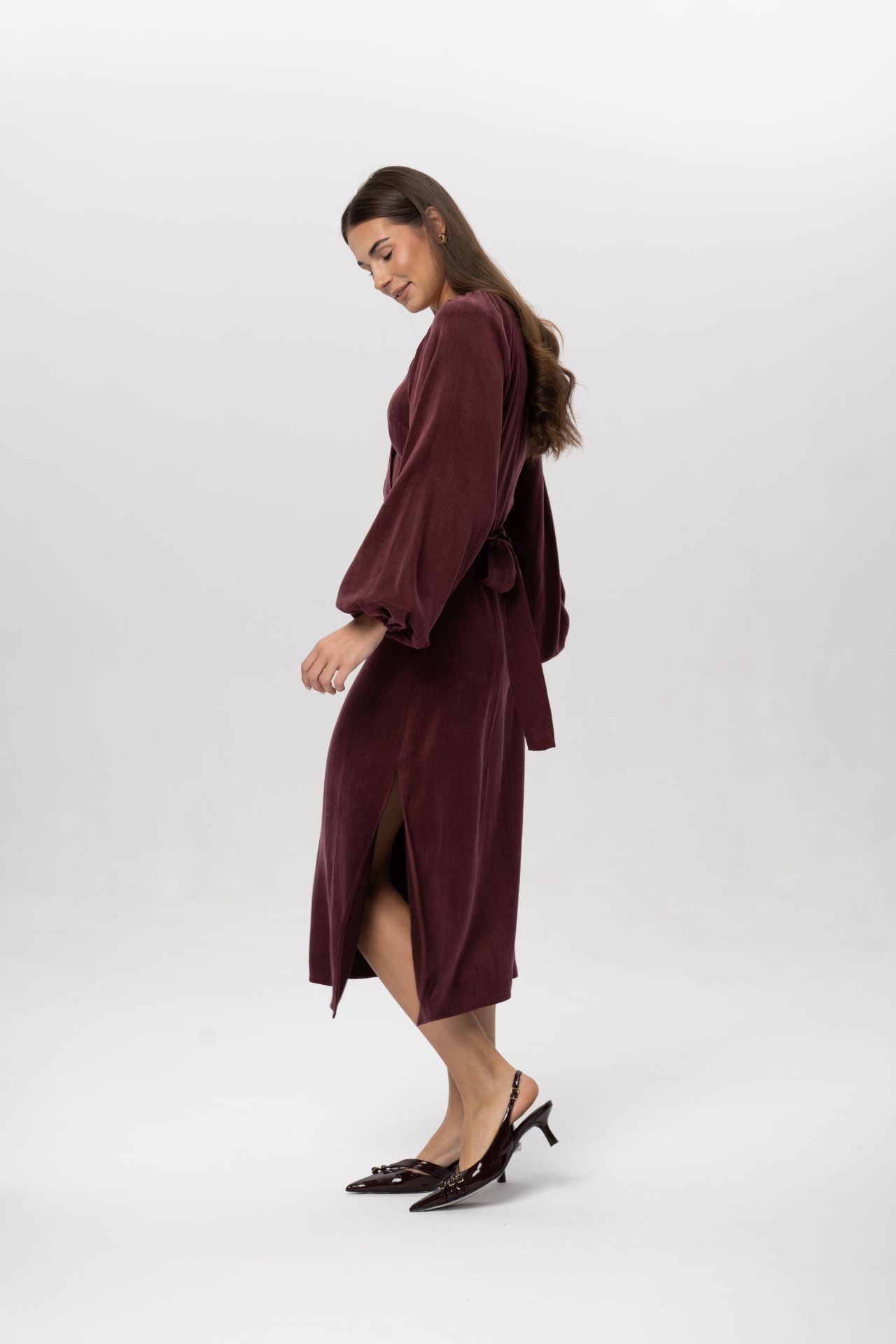 Sukienka Clementine (bordo) - obrazek 4