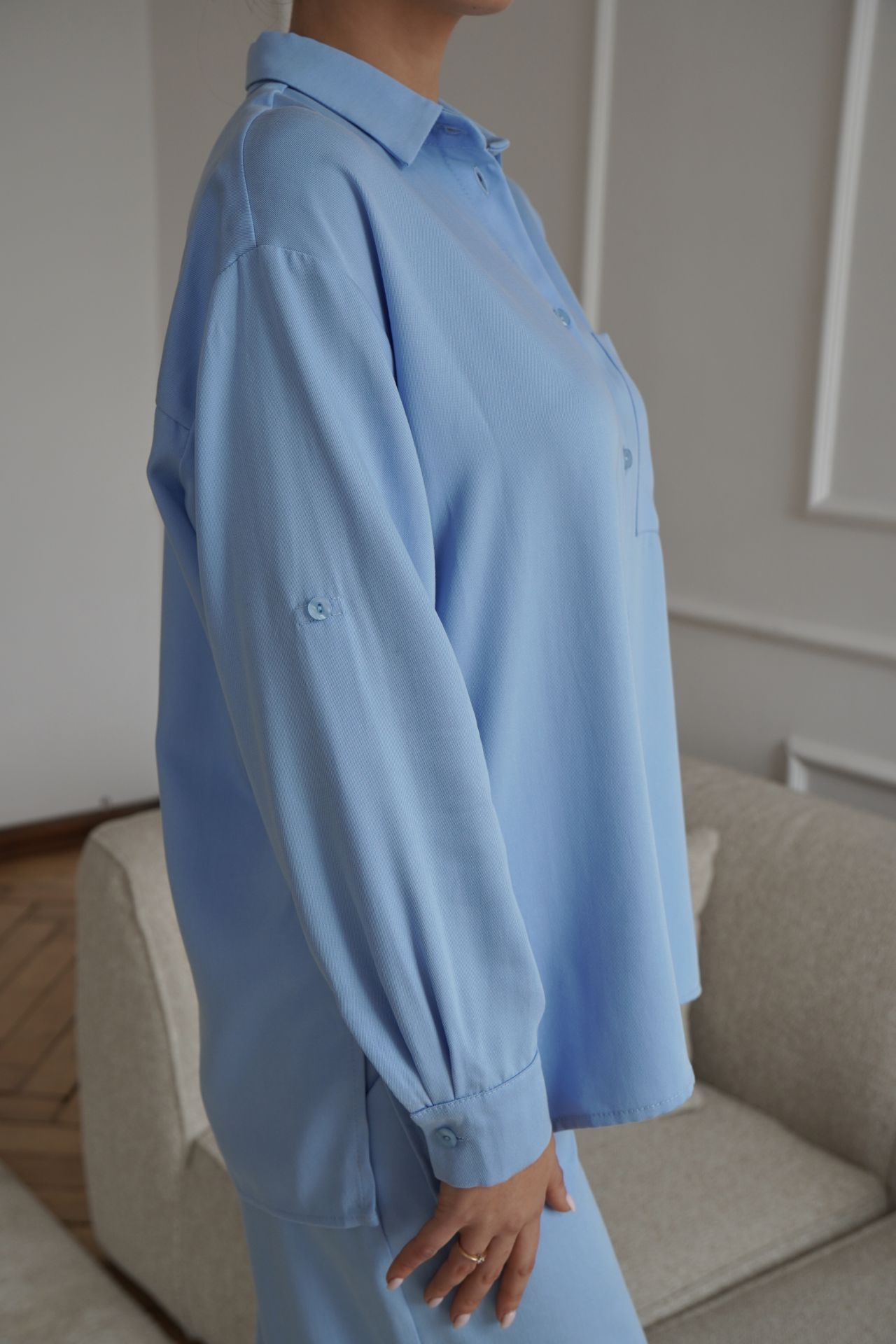 Koszula Sadie (baby blue) - obrazek 2