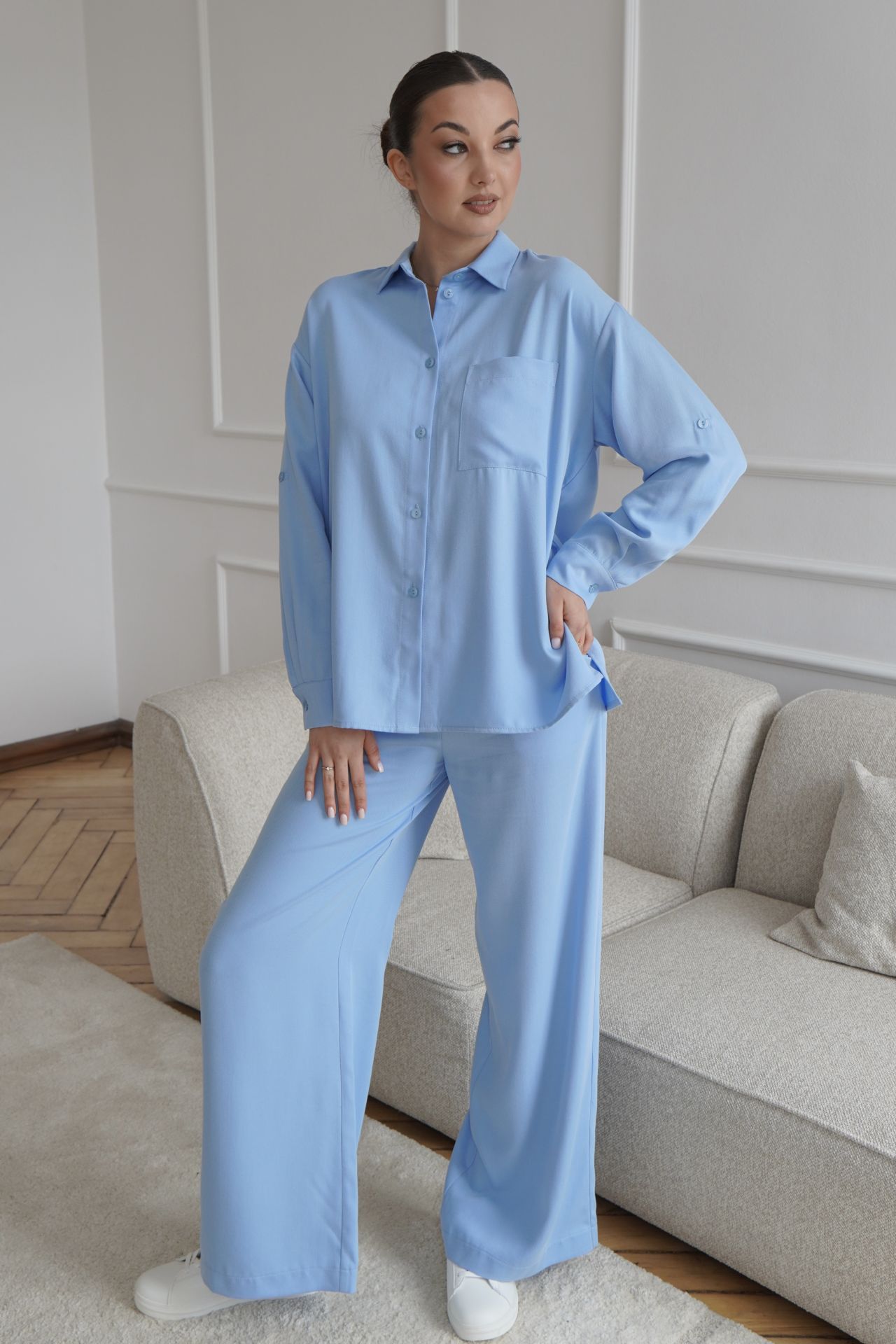 Koszula Sadie (baby blue) - obrazek 5