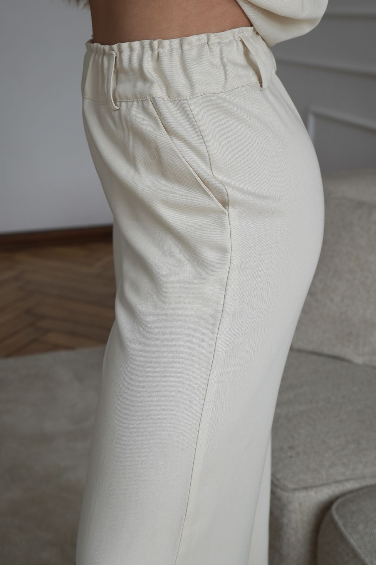 Spodnie Uno (ecru) - obrazek 3